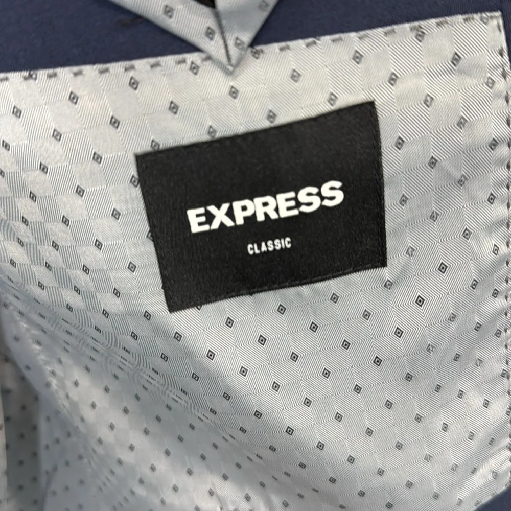 Express wrinkle‎ resistant classic jacket in blue